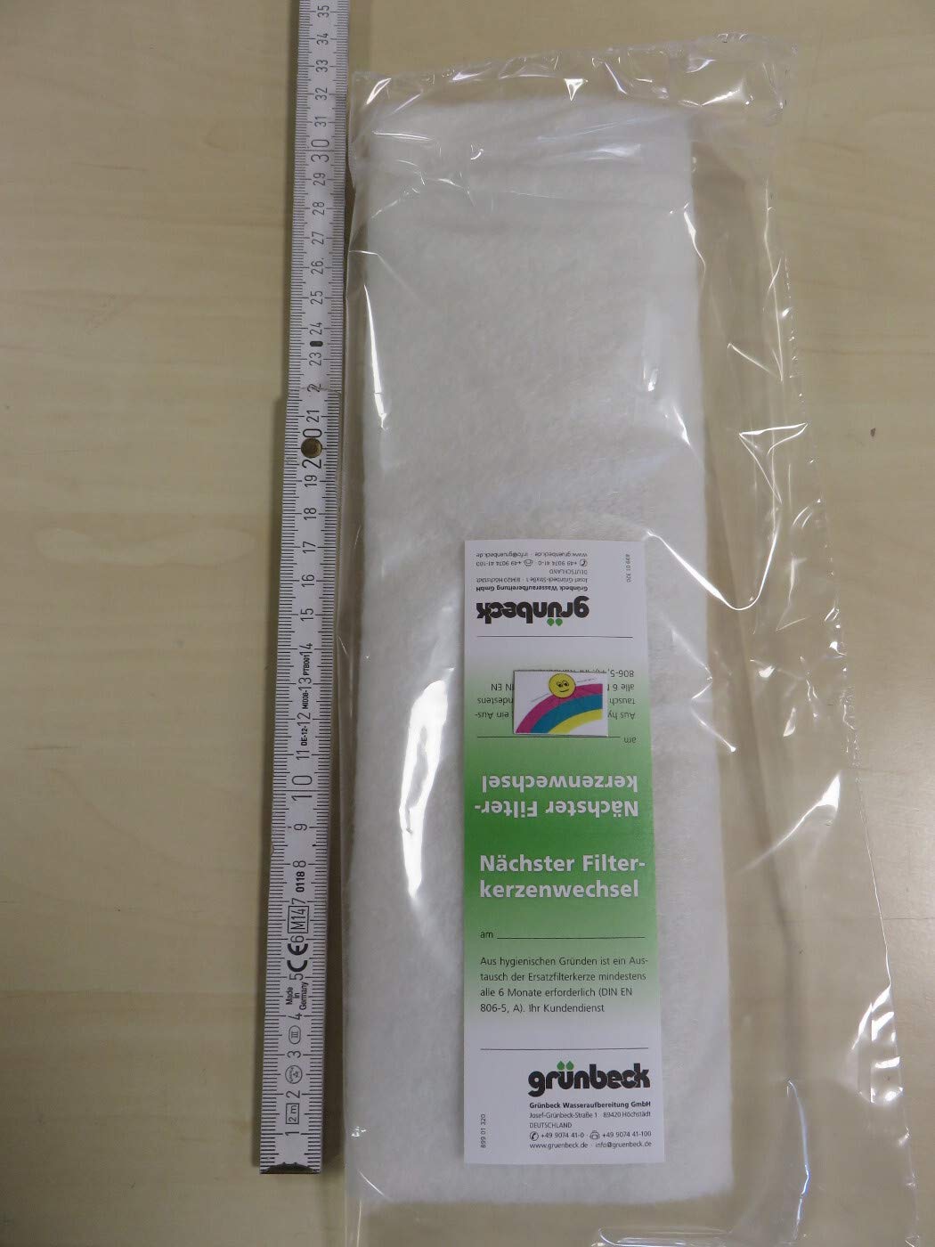 Grünbeck Geno Filterkerze 80 um Wasserfilter für Enthärtungsanlage 11/4"u.11/2" 2er Set, ohne Schutzglocke, 103 076
