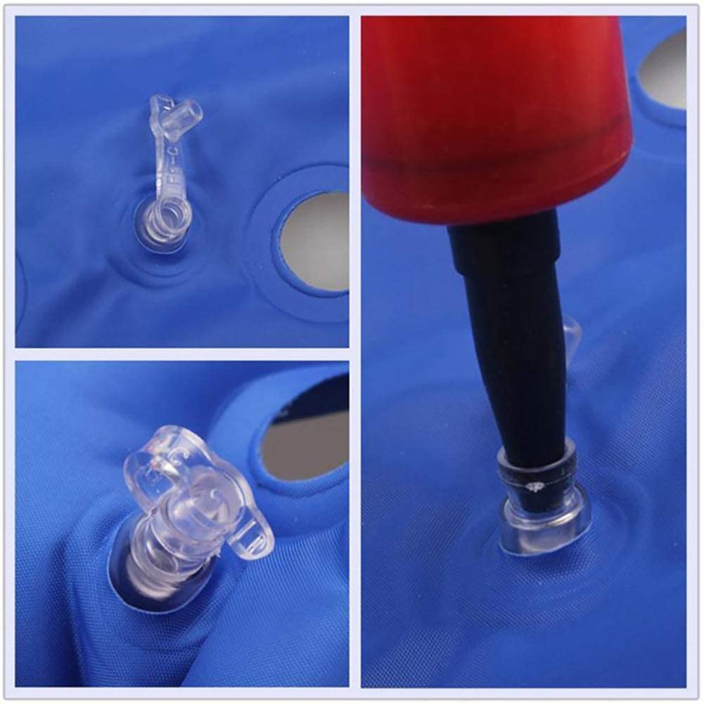 FOOJo Cojín de Oficina, cojín de Aire para Silla de Ruedas médica, preinflado, 17.7" x 17.7" - Azul