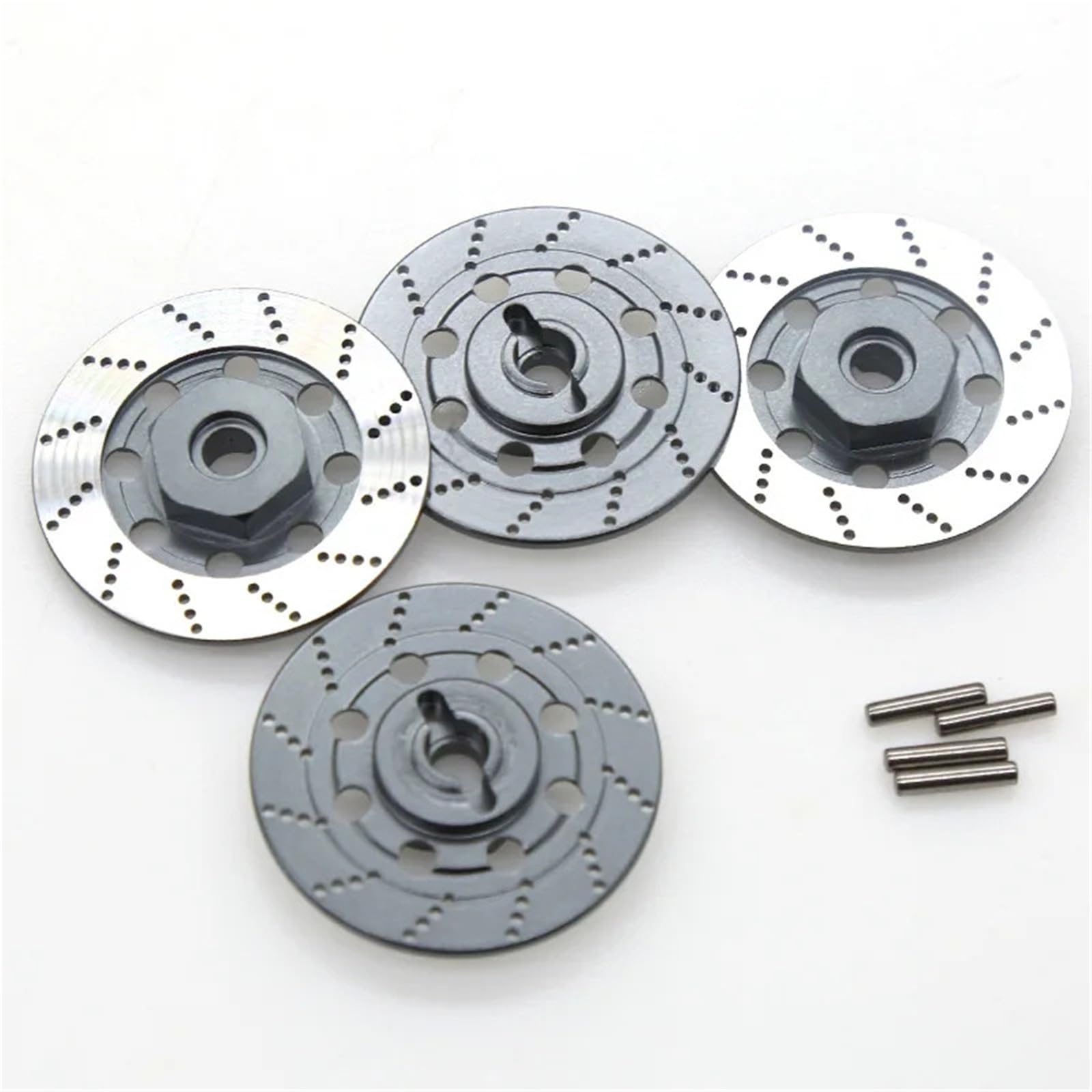 Adaptateur de moyeu Hexagonal de Roue en métal 12 mm avec Disque de Frein for Tamiya TT01 TT02 HSP 94123 for Voiture télécommandée Sakura D4 1/10(Blau)