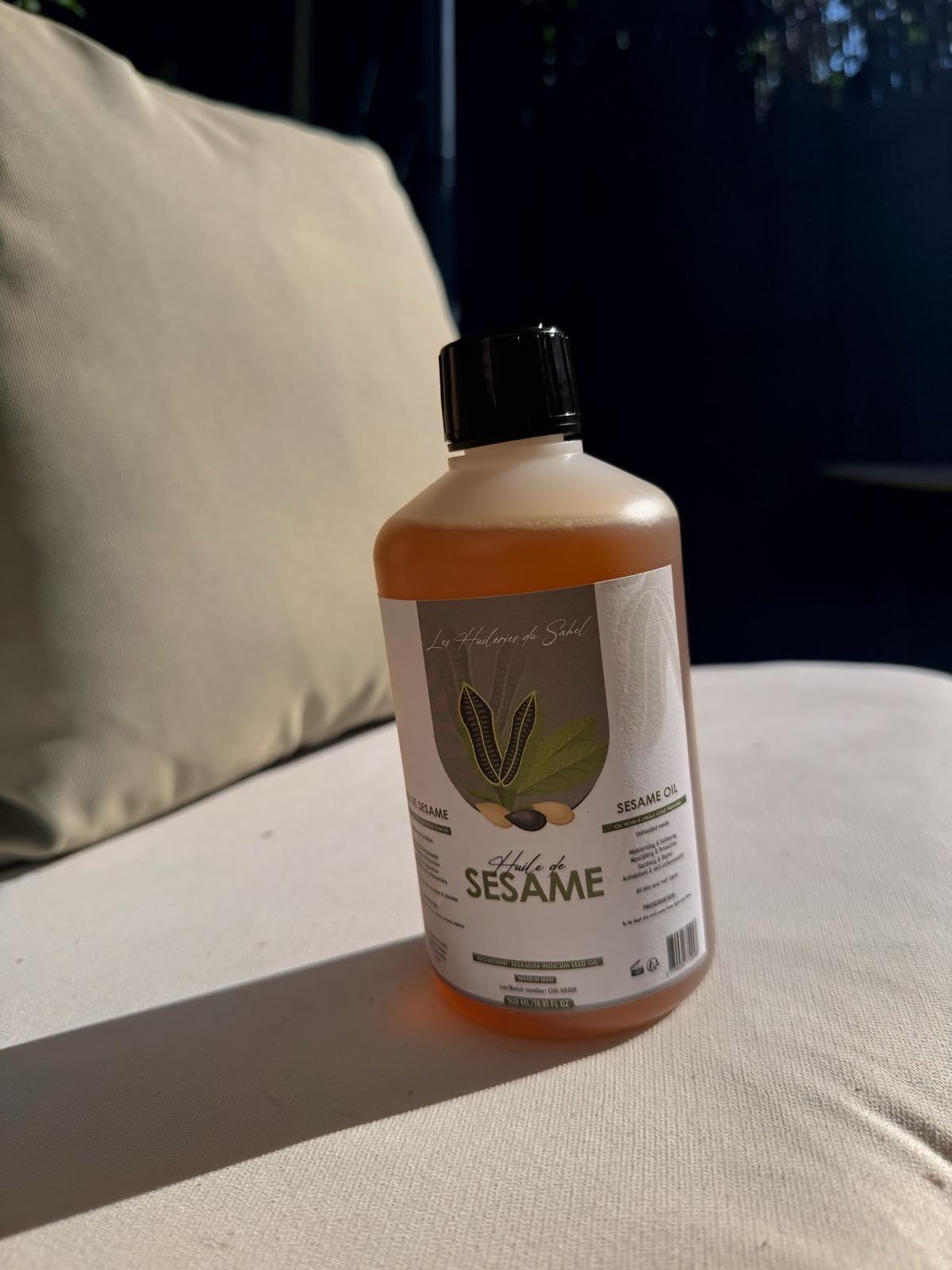 Olio di sesamo puro e naturale – spremuto a freddo – viso, corpo, capelli & massaggio – ricco di vitamina e antiossidanti – uso cosmetico