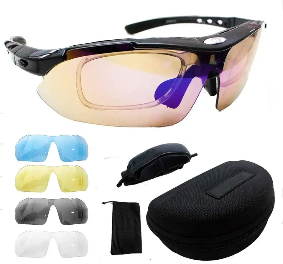 Kit Óculos Ciclismo Bike 5 Lentes Suporte Grau Ciclista