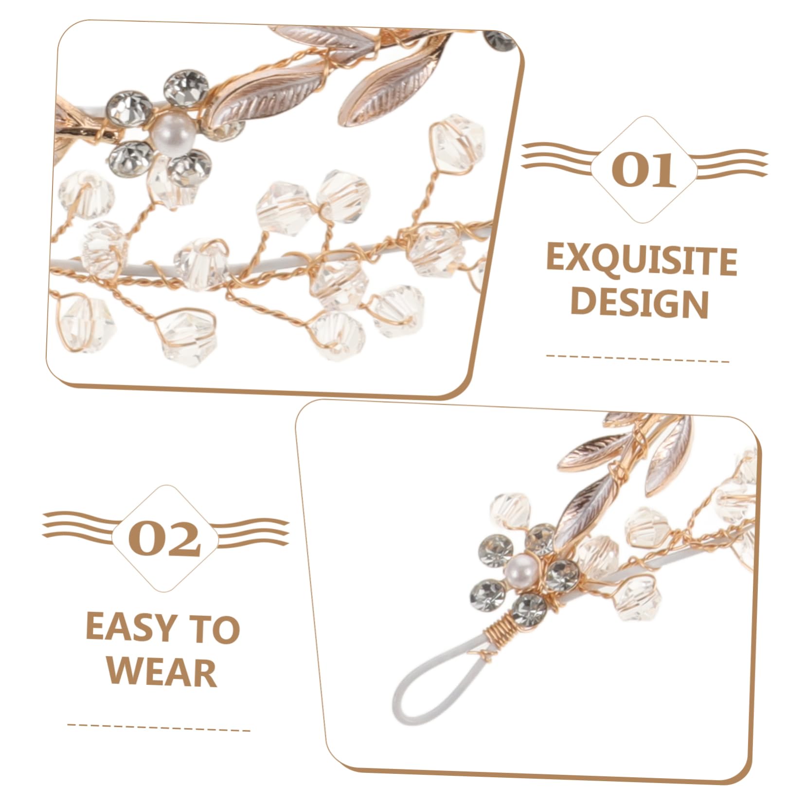 Didiseaon 5 Uds Diadema De De Cristal Diadema Decorativa Aros Para El Cabello Para Accesorio Para El Cabello Para Diadema Que Combina Con Tocado De