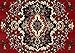 Home Dynamix Premium Sakarya Traditional Medallion Border Area Rug, Claret, 7'8