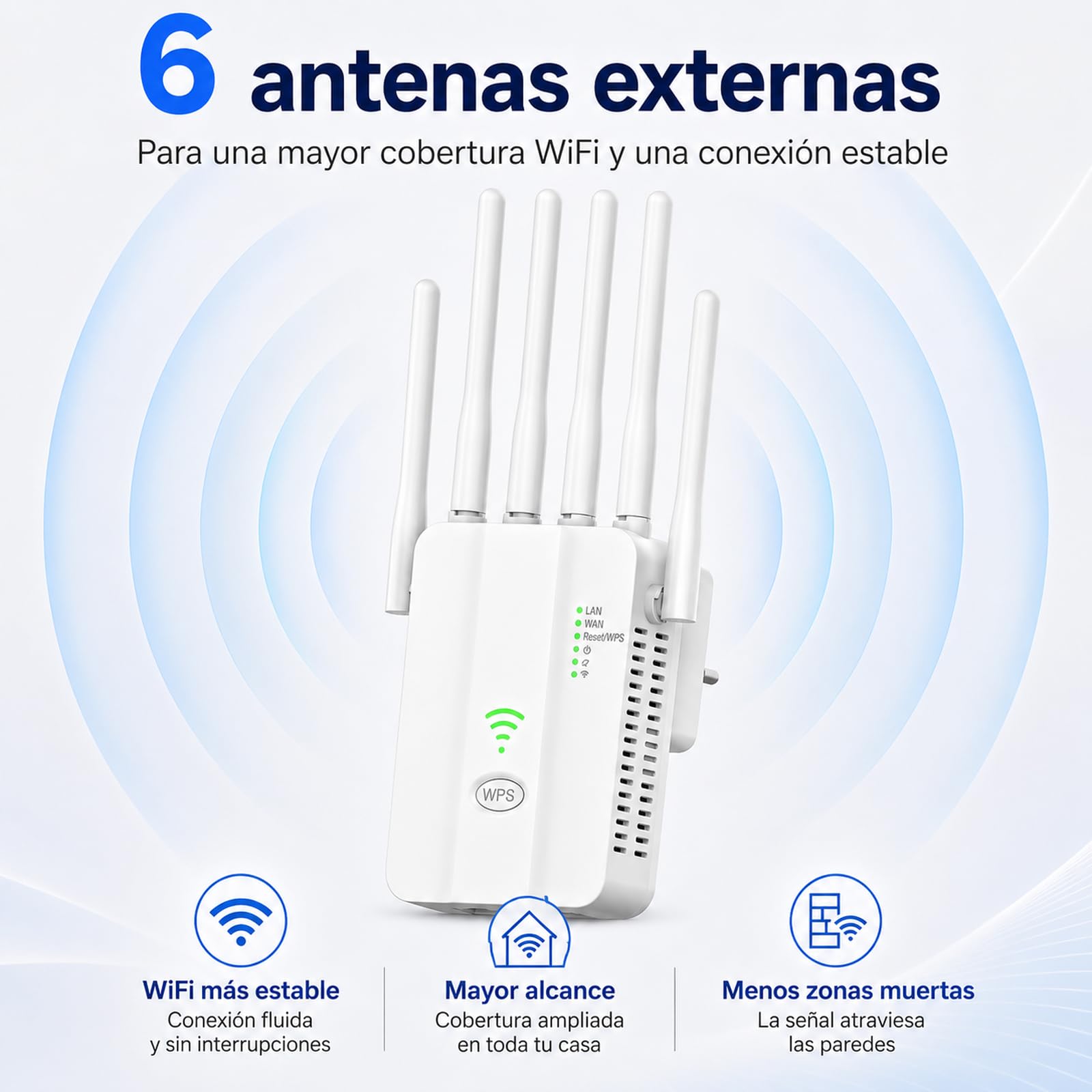 Ripetitore WiFi Potente, Amplificatore Segnale WiFi, WiFi Extender