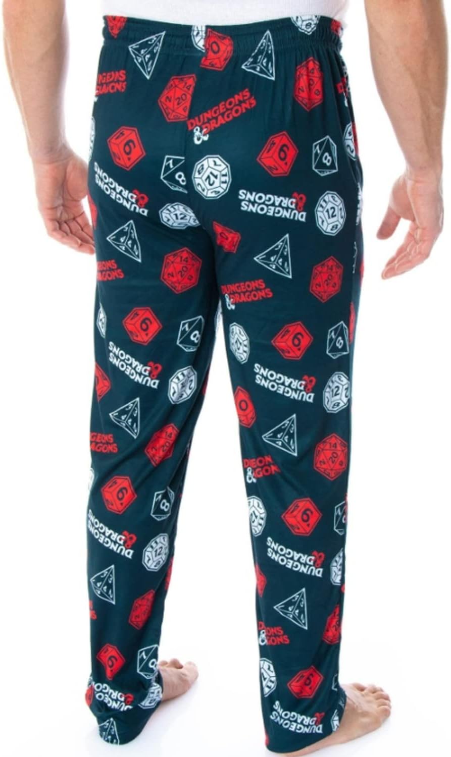 Dungeons and Dragon Men's Allover Game Dice Print Lounge Pajama Pants - Image 2