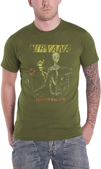 Nirvana T Shirt Reformant Incesticide Band Logo Official Mens Black