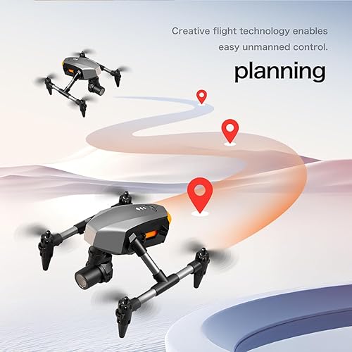 Miniatura 7 de Dron de control remoto con cámara dual 4k compatible con HD 4k compatible con WiFi, mini motor RC Drone con transmisión en tiempo real, aviones a