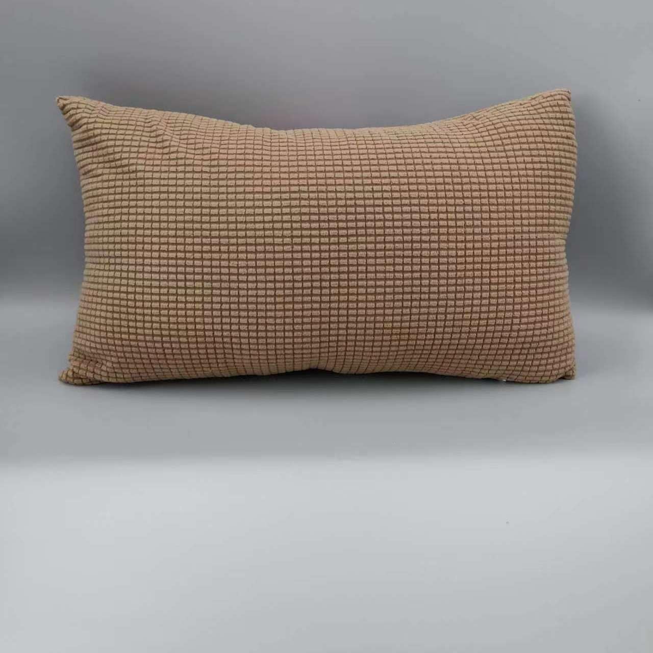 2 pack Pillowcases for Sofa Cushions Pillow Cases Rectangular Couch Cushion Covers Protectors Throw Pillow Cover for Living Room Bed Corduroy Fabrics Cushion Slipcover ( Color : Brown , Size : 40x80 c