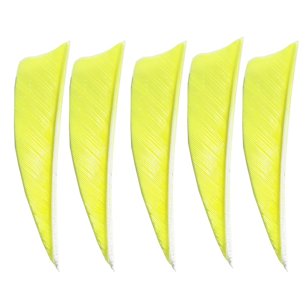 wolfman Tiro con L'Arco 3/4/5 Pollici Piume di Freccia Piume di Tacchino Naturale Impennata Destra Ali Lacrima Scudo Palette per DIY Freccia da 100 PZ