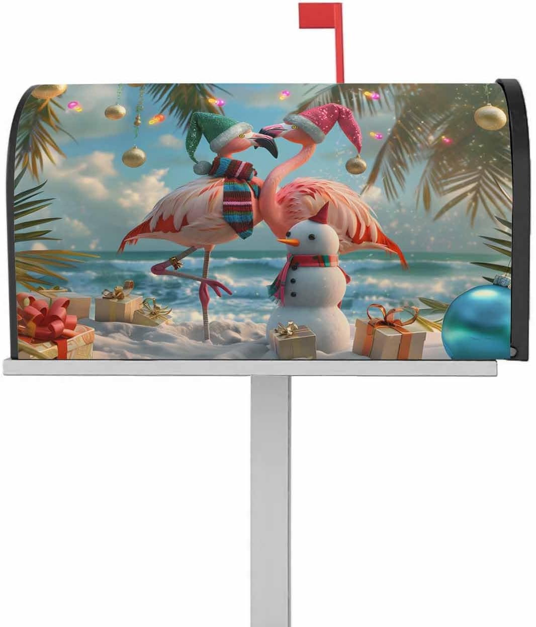 LBCASA Merry Christmas Mailbox Covers Mailbox