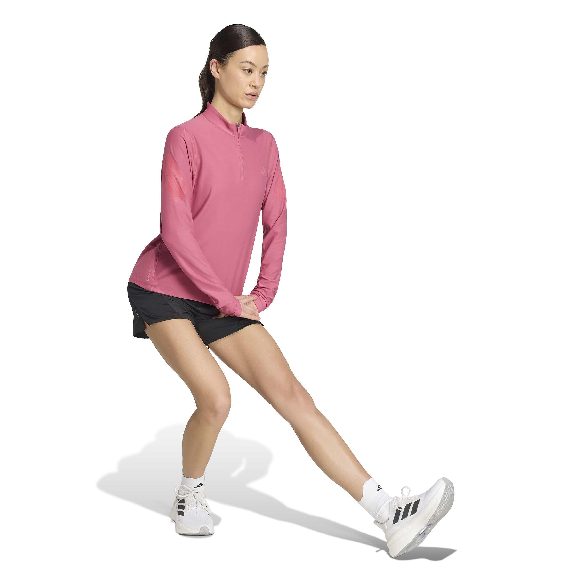 adidas Kobiety Adi365 Running Iconic Half Zip Sweatshirt, Dual Magenta, XS