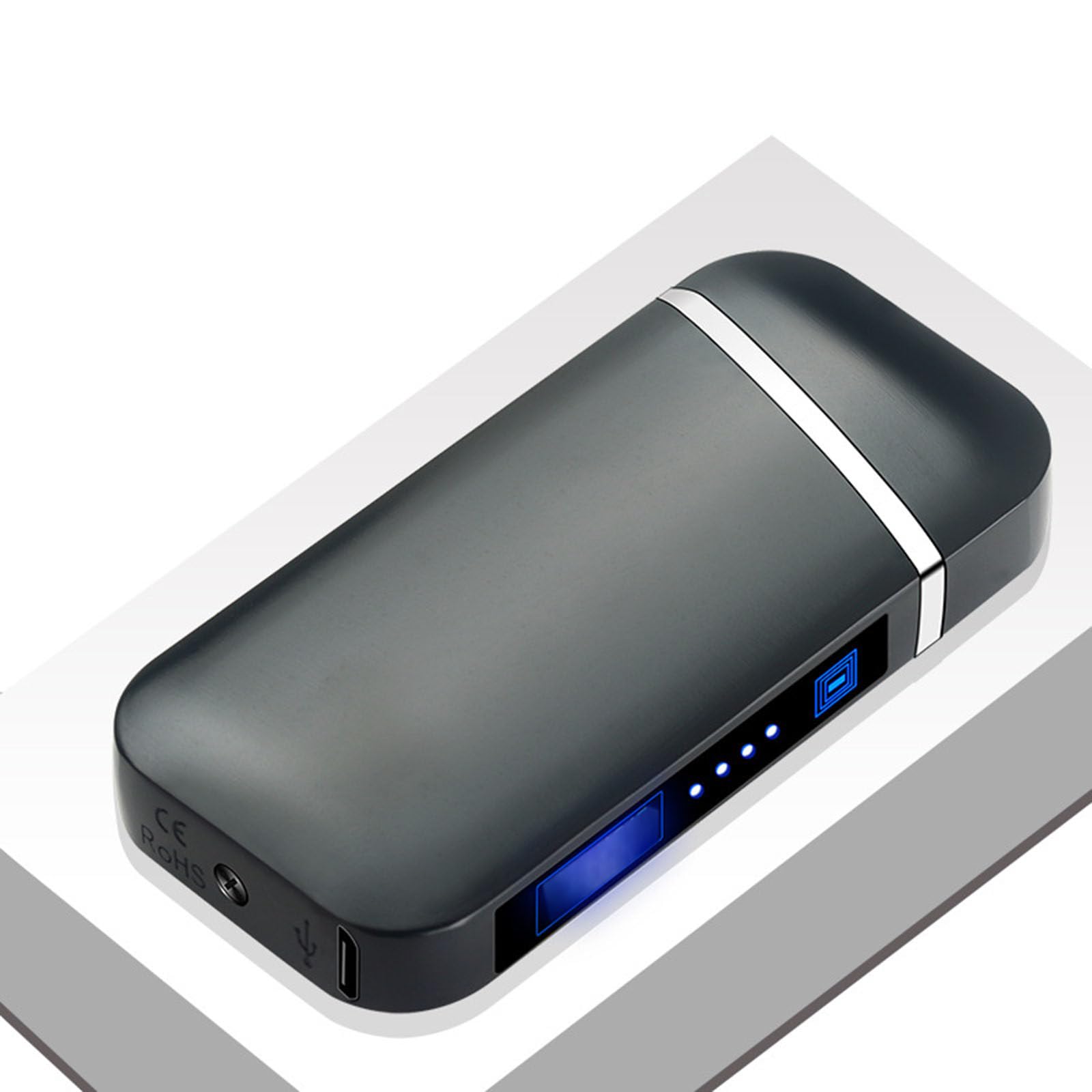 Xzomeayt Men's Electronic Cigarette Lighter, Smart Rechargeable Lighter, Touch Ignition, Windproof And Flameless, With Battery Indicator, Gift For ,J