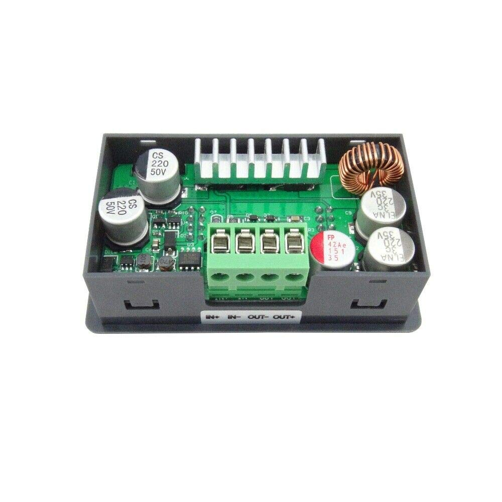 DP50V5A Module d'alimentation de contrôle programmable, régulateur de tension, DC 6-55 V à 0-50,00 V, convertisseur abaisseur réglable avec voltmètre, ampèremètre intégré, affichage couleur