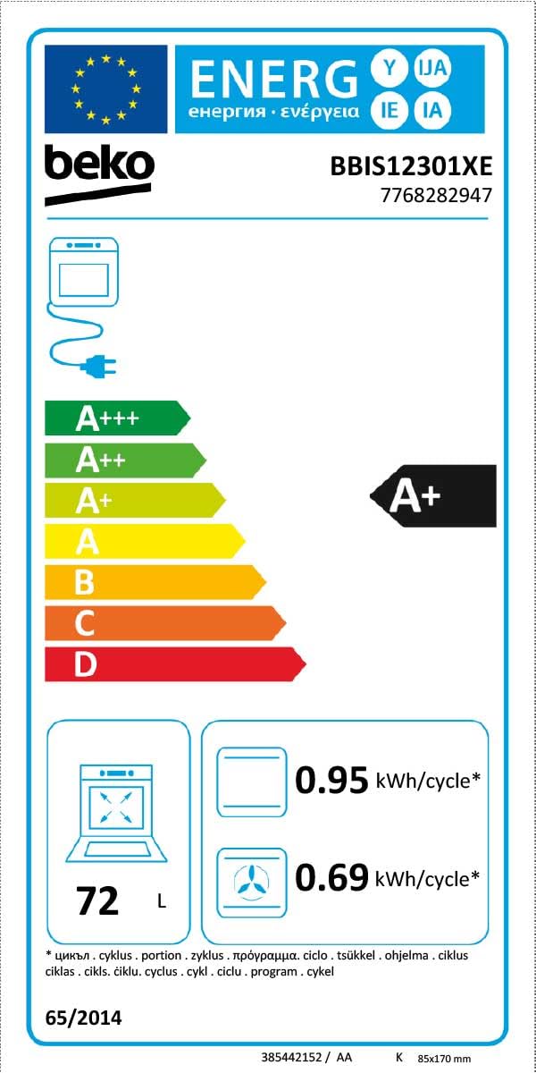 Beko BBIS12301XE b300 Einbaubackofen, 72 l Garraum, Multifunktionsofen, AeroPerfect Heißluft, SteamAdd Dampffunktion, Edelstahl