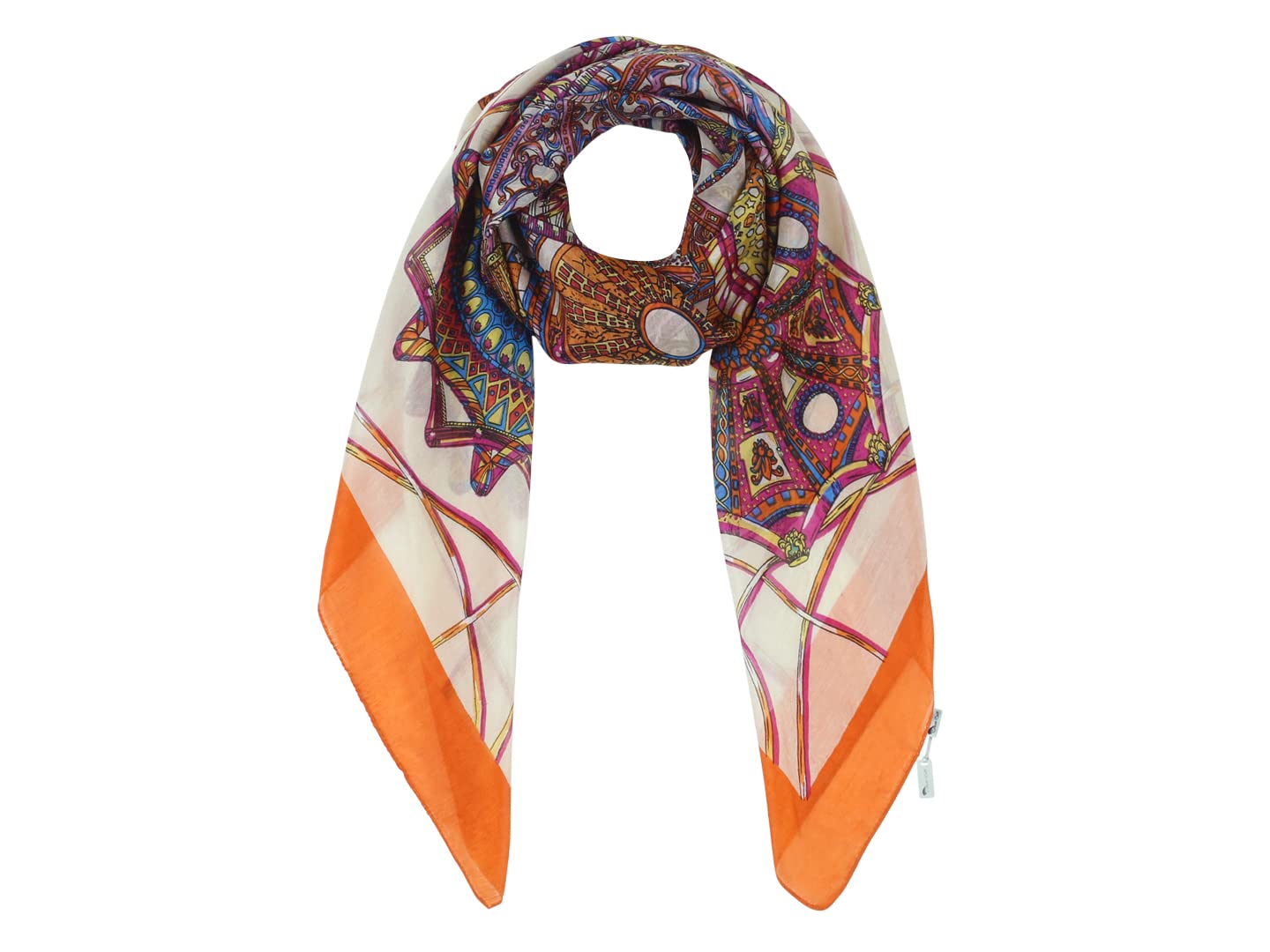 100% Silk Multicolor Printed scarf CCSILK561-image-1