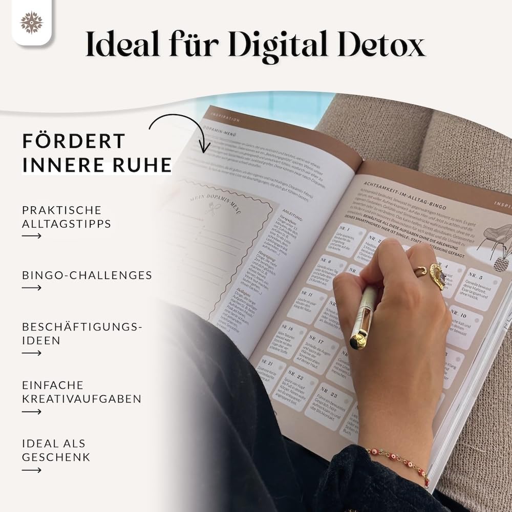 Lebenskompass® Beschäftigungsbuch – 100 kreative Beschäftigungen für weniger Screentime & mehr Me-Time – Inspirationen, Rätsel & Challenges - Offline-Buch