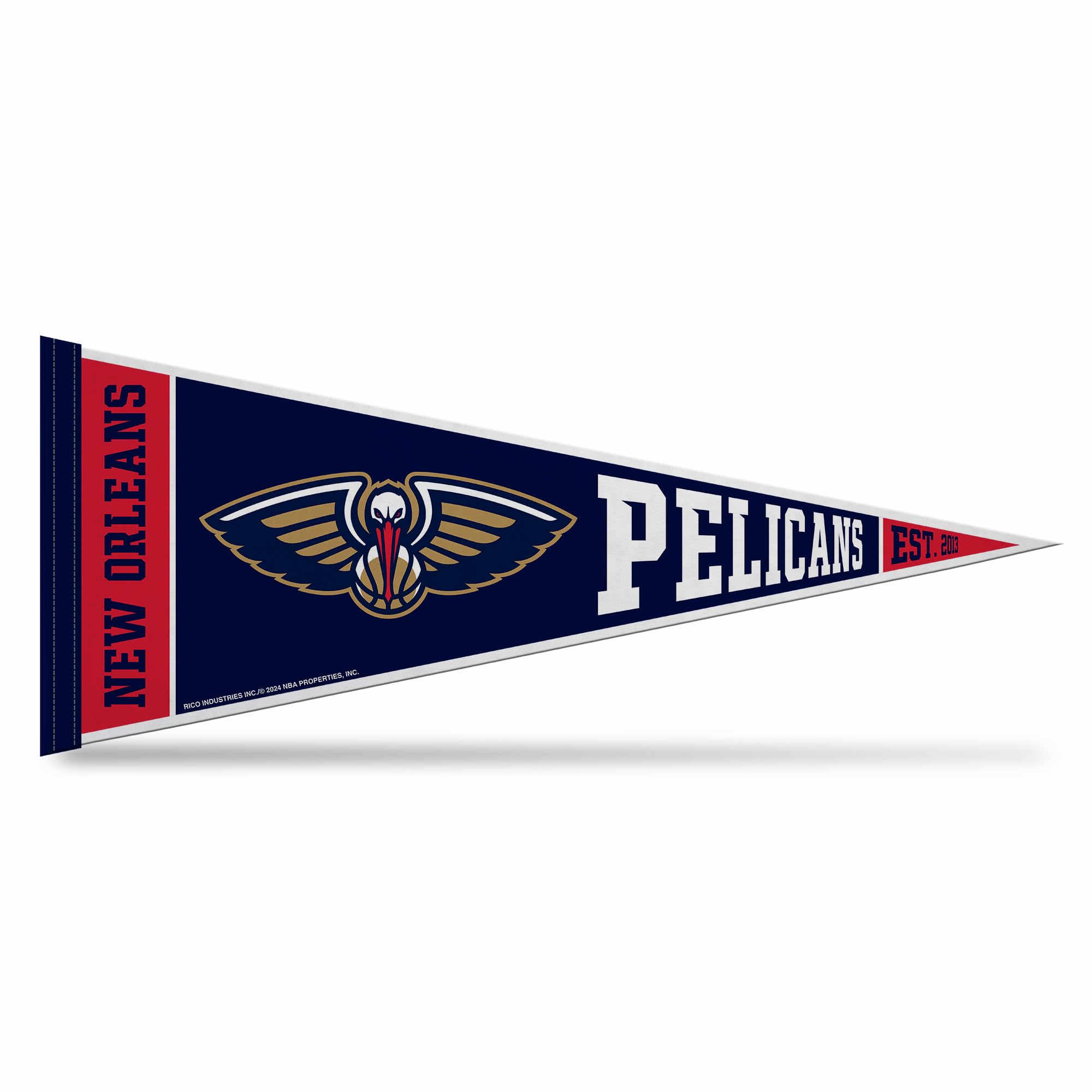 Rico Industries NBA Basketball 12" x 30" Felt Wall Décor Pennant - Great for Home/Bed Room/Man Cave Décor