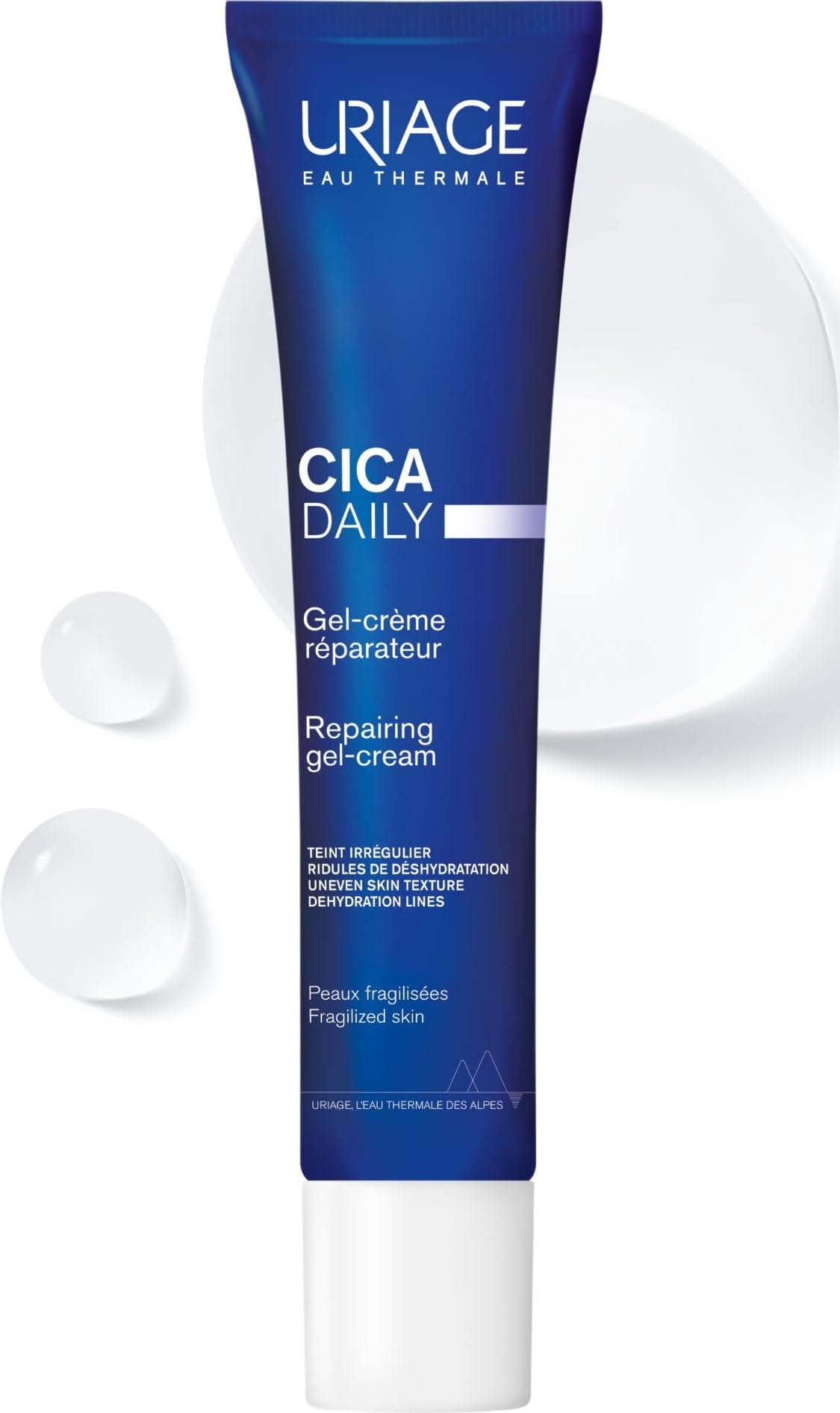 Uriage Repairing Face Moisturizer, Cica Daily Fresh Gel Cream, Oil-free
