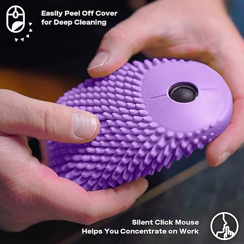 Miniatura 5 de HedgeHog Health Hoglet - Mouse inalámbrico para computadora, herramienta para ansiedad bonita, funcional y táctil. Combina alivio del estrés con
