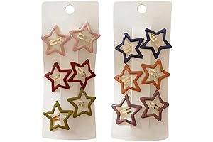 Star-Shaped Hair Charms: Pinksee 12 Pcs Stellar Accents for Hair Styling
