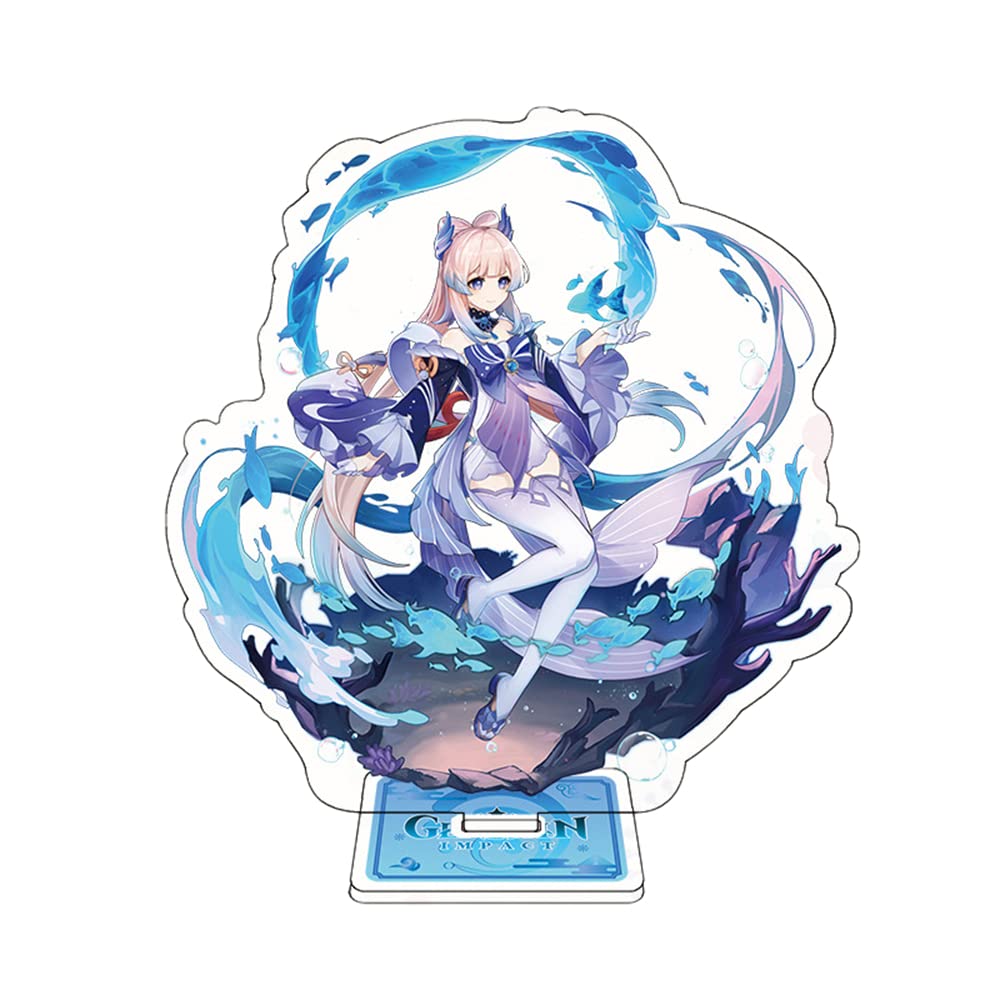 Sangonomiya Kokomi Figure Stand Genshin Impact Characters Acrylic Ornaments Game Model Collections Peripheral