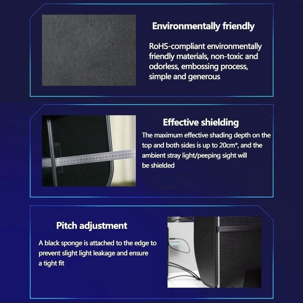 31-32 Zoll Leder-Monitorhaube, Sonnenschutz, Blendfreies Display-Visier, Allseitige Abdeckung, for Schutz des Monitor-Außenrahmens Vor Streulicht Und Anti-Peeping