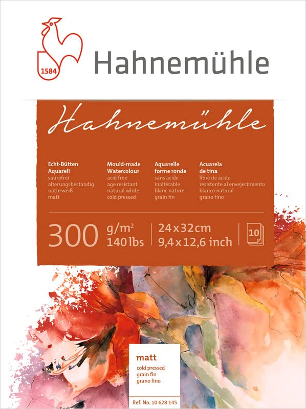 Hahnemühle Quattro Watercolour Block 300gsm 30 Sheets | Various Sizes