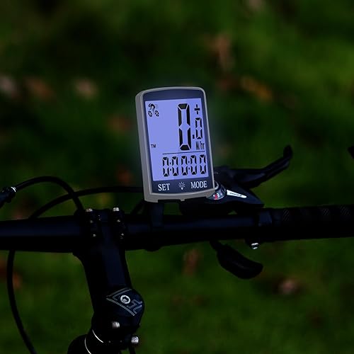 Computadora de bicicleta y odómetro inalámbrico Big Secrren 3.3IN MPH KM/H Velocímetro de bicicleta con despertador automático Ciclismo Old School