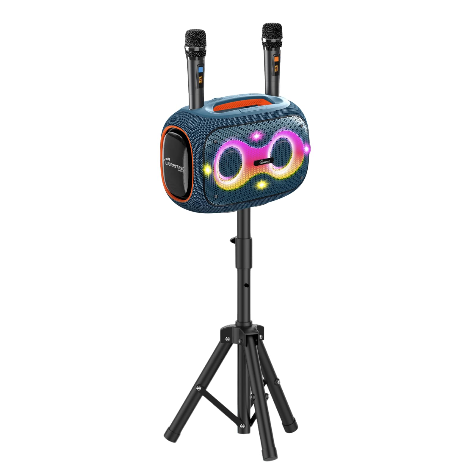 Amazon.com: Portable Bluetooth Speaker with 2 Microphones & Tripod