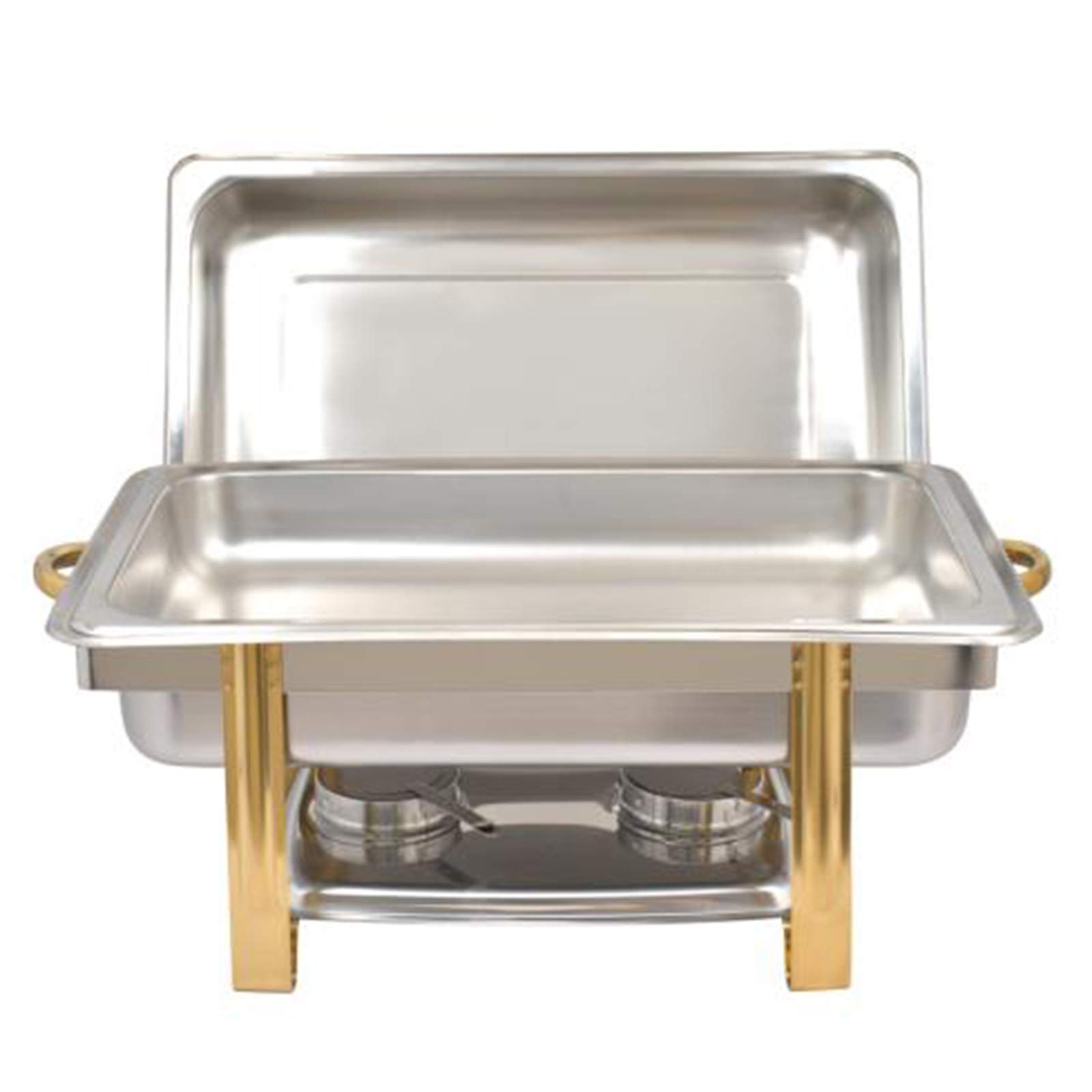 Contenitore da 9 l, in acciaio inox, per chafing dish buffet, 9 l, per alimenti, con LidChafing Dish Buffet, rettangolare, per feste, eventi, matrimoni, banchetti e cucina(argento), MS1642