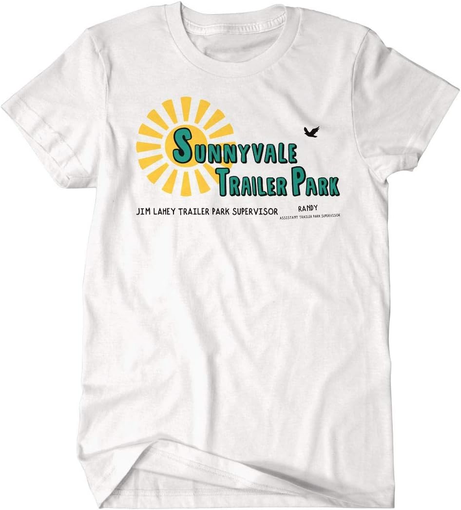 Nostalgic Clothing Sunnyvale Trailer Park Inspired White T Shirt