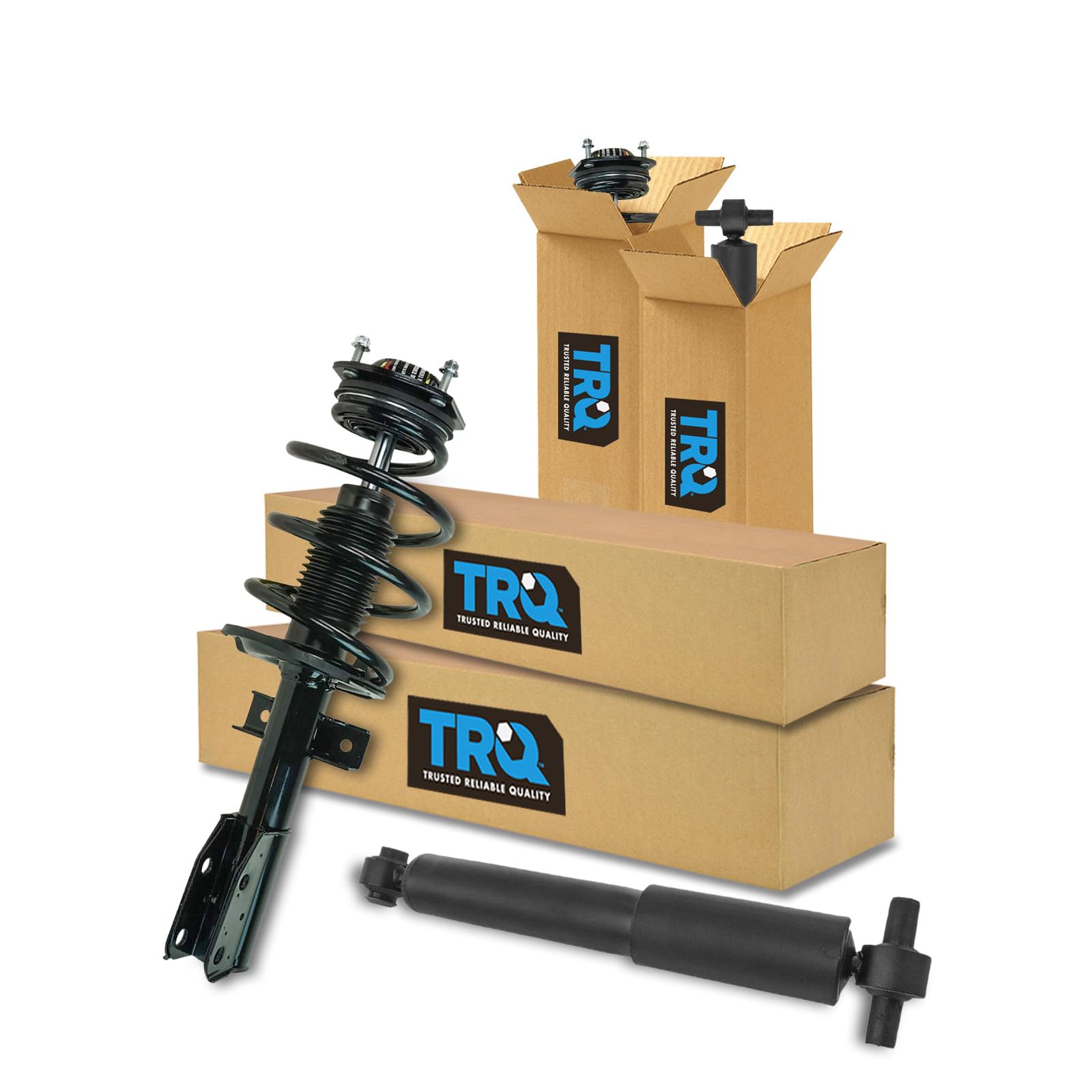 TRQ Front &amp; Rear Loaded Complete Strut Assembly Shock Absorber Kit 4pc for Acadia