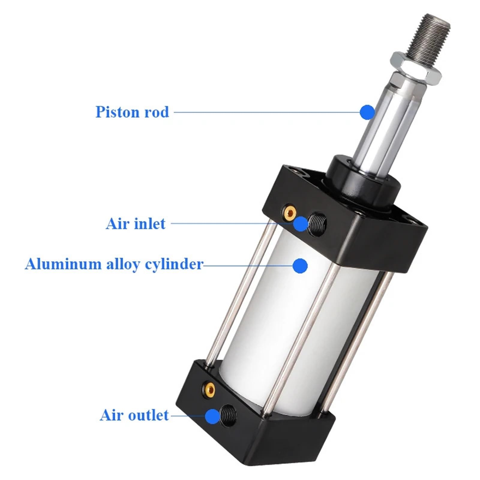 Vérin pneumatique Standard à Double Effet, alésage 32/40 mm, Course 25-1000 mm, 1 pièce(Stroke 900mm,SC32 (Bore 32mm))