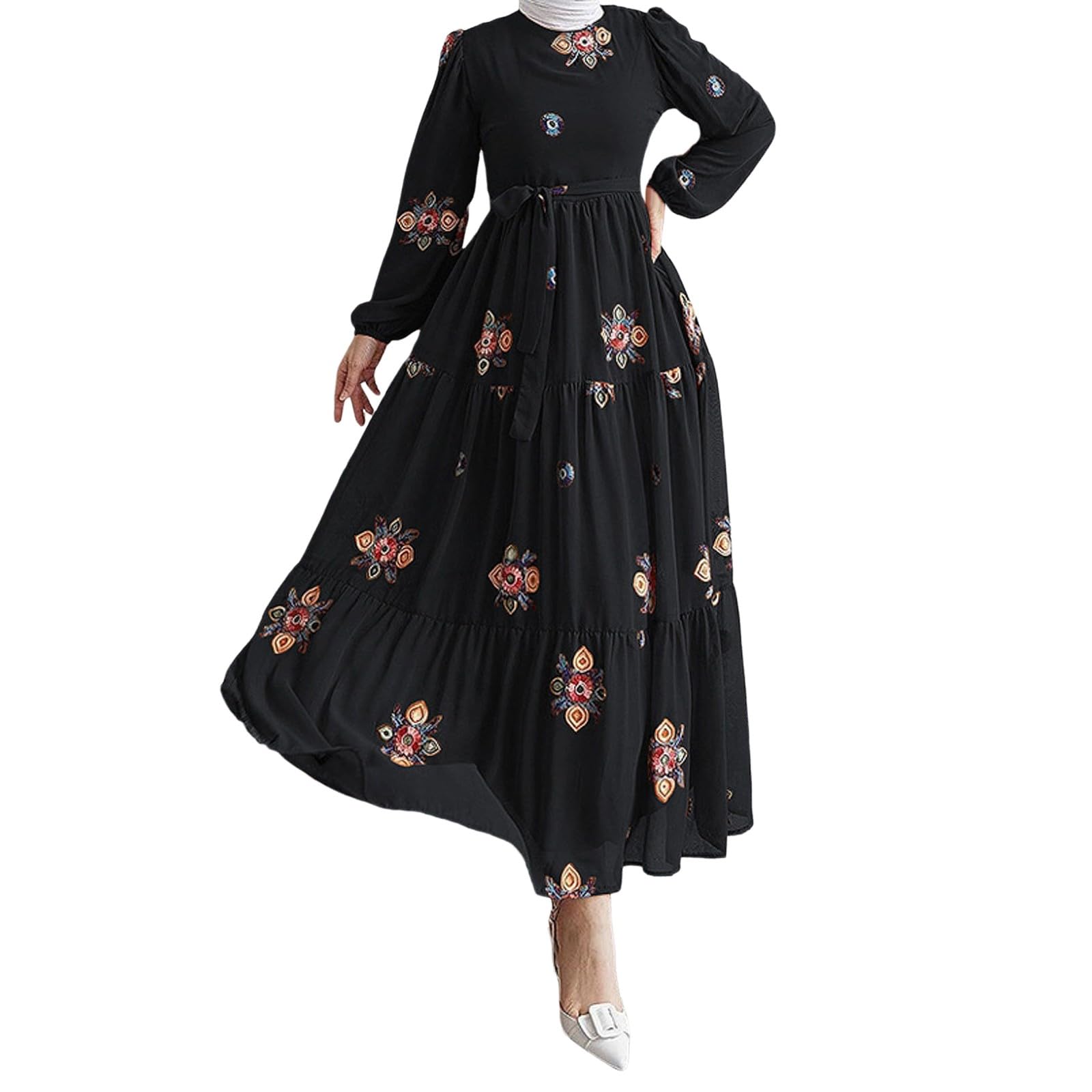 Robe été Femme Floral Imprimé Décontracté Robe d'été Mini Robe à Manches Courtes à Col en V Robe Courte Fleurie Robe Volants Bohème Robe Imprimé Floral Elégant Tendance Robe de Soiree Femme