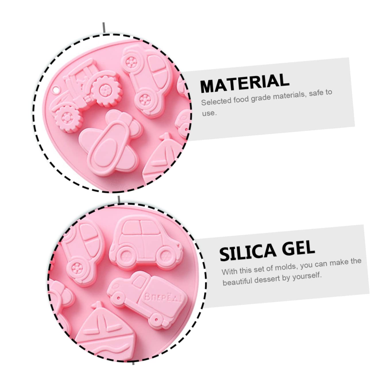Amosfun 4 Pz Stampo da forno in silicone stampo torta natale stampo cioccolatini caramelle alla frutta di gelatina torta alla frutta stampo in silicone multiuso Stampo per torta fai da te