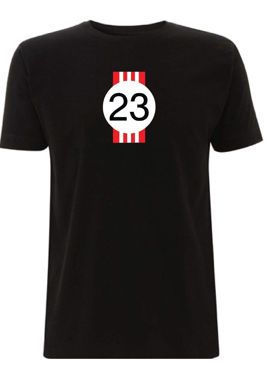 Time 4 Tee Men's Black 1970 Le Mans T-Shirt Winning Car 917 K Number No 23 24 Hour Racing Hans (X Large, )