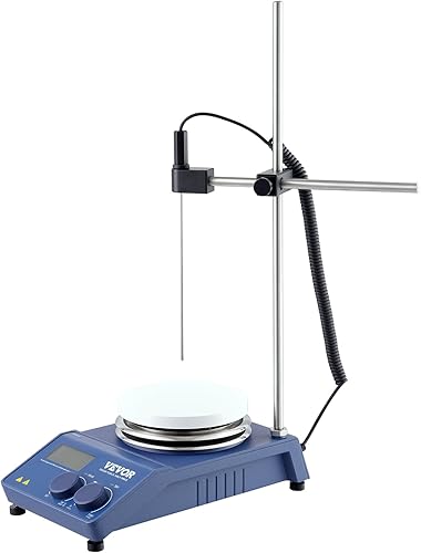 Miniatura 10 de VEVOR Agitador magnético placa caliente, máximo 644F644.0 F, placa caliente de 0-1500 RPM con agitador magnético, agitador de placa caliente de 20L