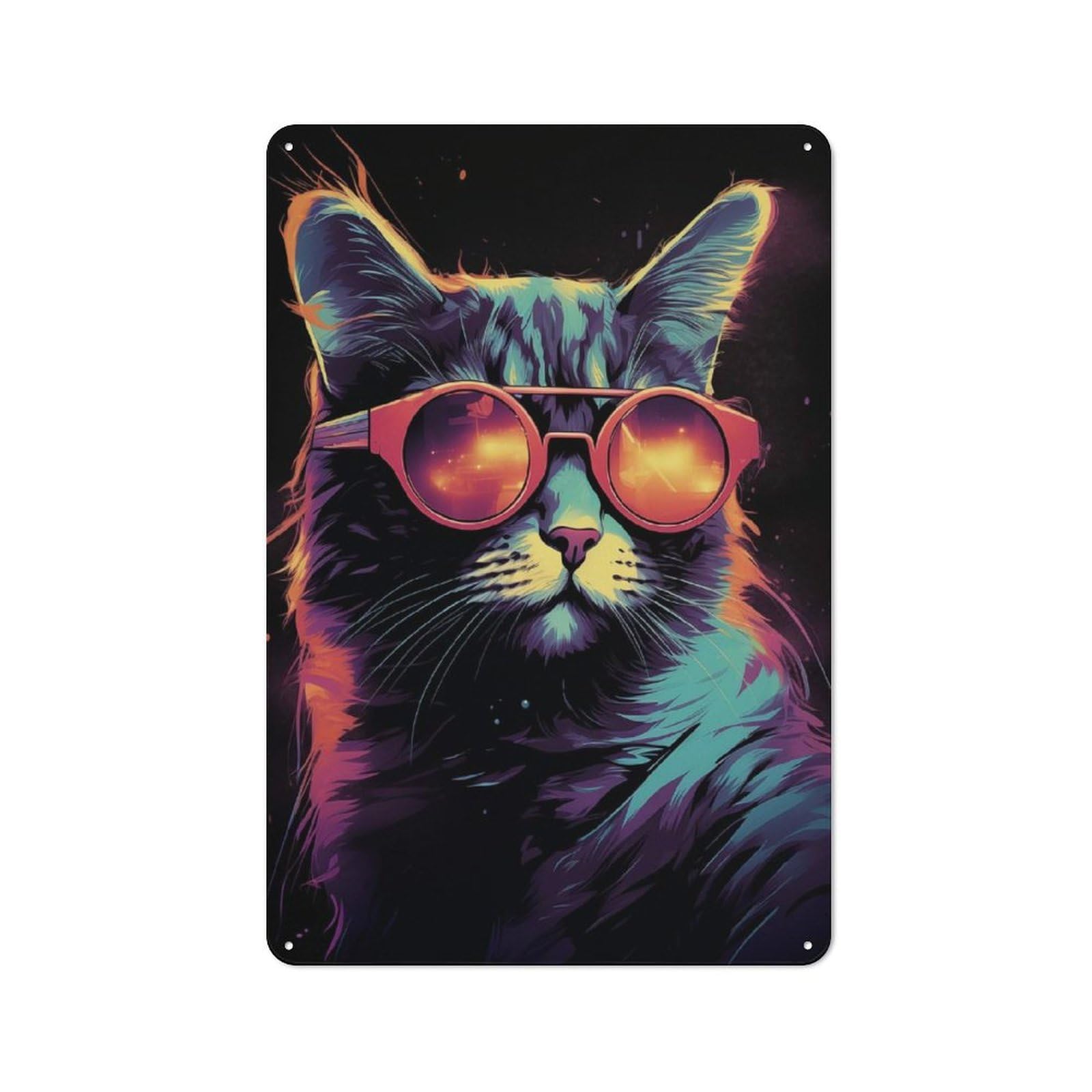 Junmoney Gaming Cat Gamer Rustic Tin Wall Plaque 30X20cm For Bar Or Restaurant, For Vintage Wall Decor Fans, For Garage And Workshop Walls