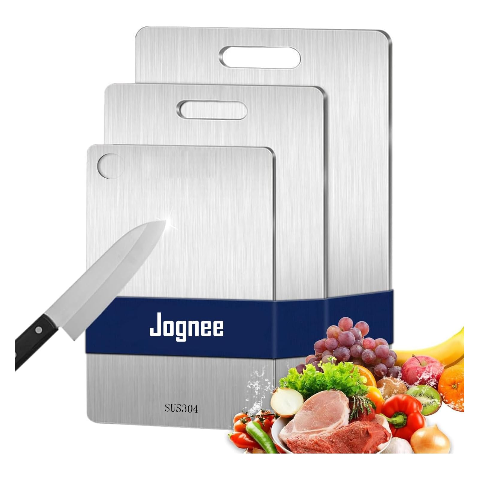 Stainless Steel Cutting Board, 3PCS Cutting Boards for Kitchen