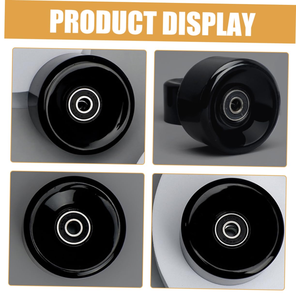 Sosoport Quad Skate Wheels Replacement for Roller Skates High Elasticity Non-flashing for Boys and Girls Adults