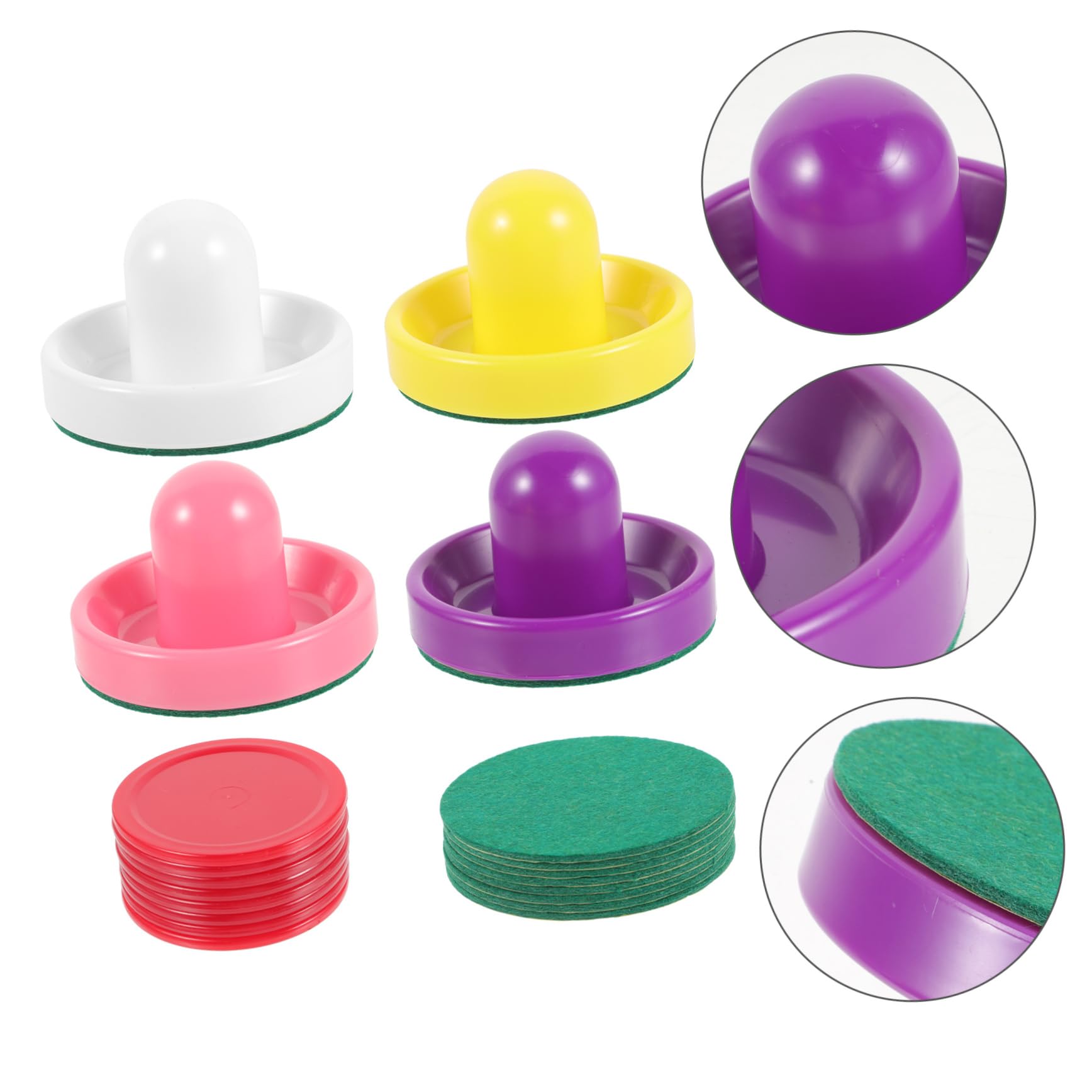 Toyvian accessori per hockey aria sostituzione tavolo da air hockey mini arredamento da hockey spingere sostituti dell'hockey su ghiaccio accessori per giochi di hockey addominali