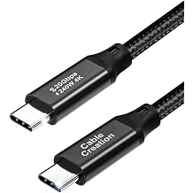 CableCreation 1.64FT USB3.2 GEN2x2 Type C to C Cable,4K UHD USB C Video Cable,20Gbps Data Transfer Cable,240W PD Fast Charging USBC to USBC Display Cable for iPhone 15 16 Plus,MacBook, iPad,Carplay