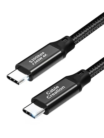 CableCreation 1.64FT USB3.2 GEN2x2 Type C to C Cable,4K USB C Video Cable