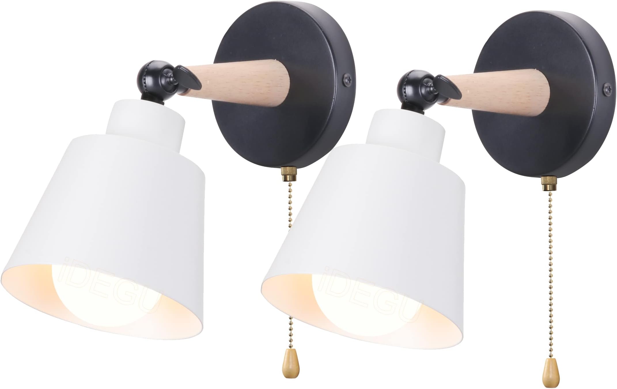 DELIPIP 2 Applique Da Parete Vintage In Legno - Lampada E27 Per Interni, Corridoio, Camera - Foto 11