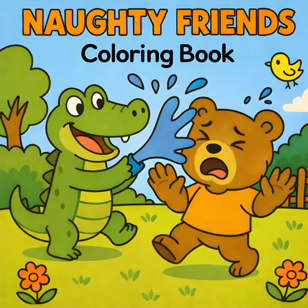Naughty Friends Coloring Book: Fun, Silly & Mischievous Moments to Color