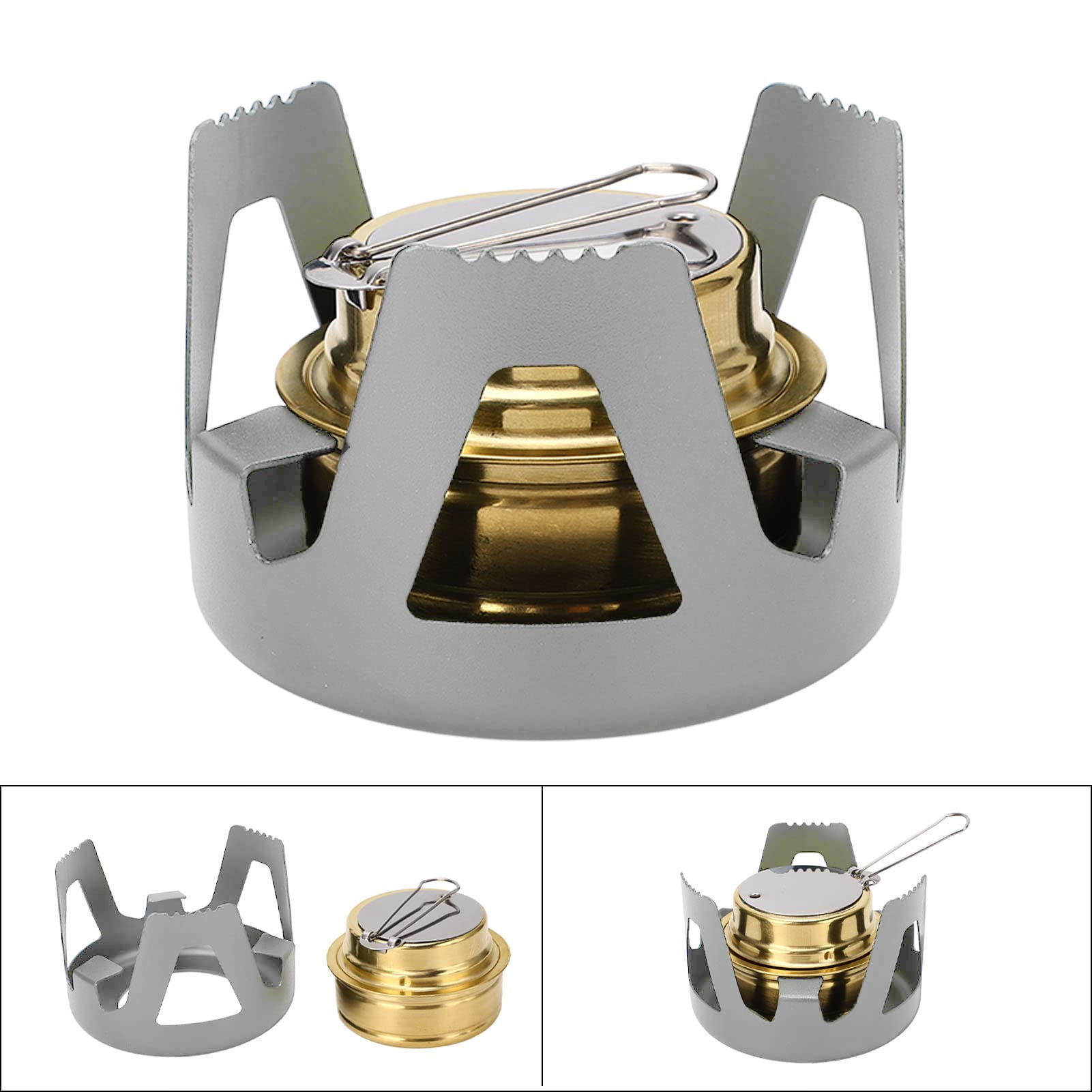 Fornello Ad Alcool Per Campeggio - Portatile In Ottone, 1000W, Leggero E Compatto Per Outdoor - Foto 6