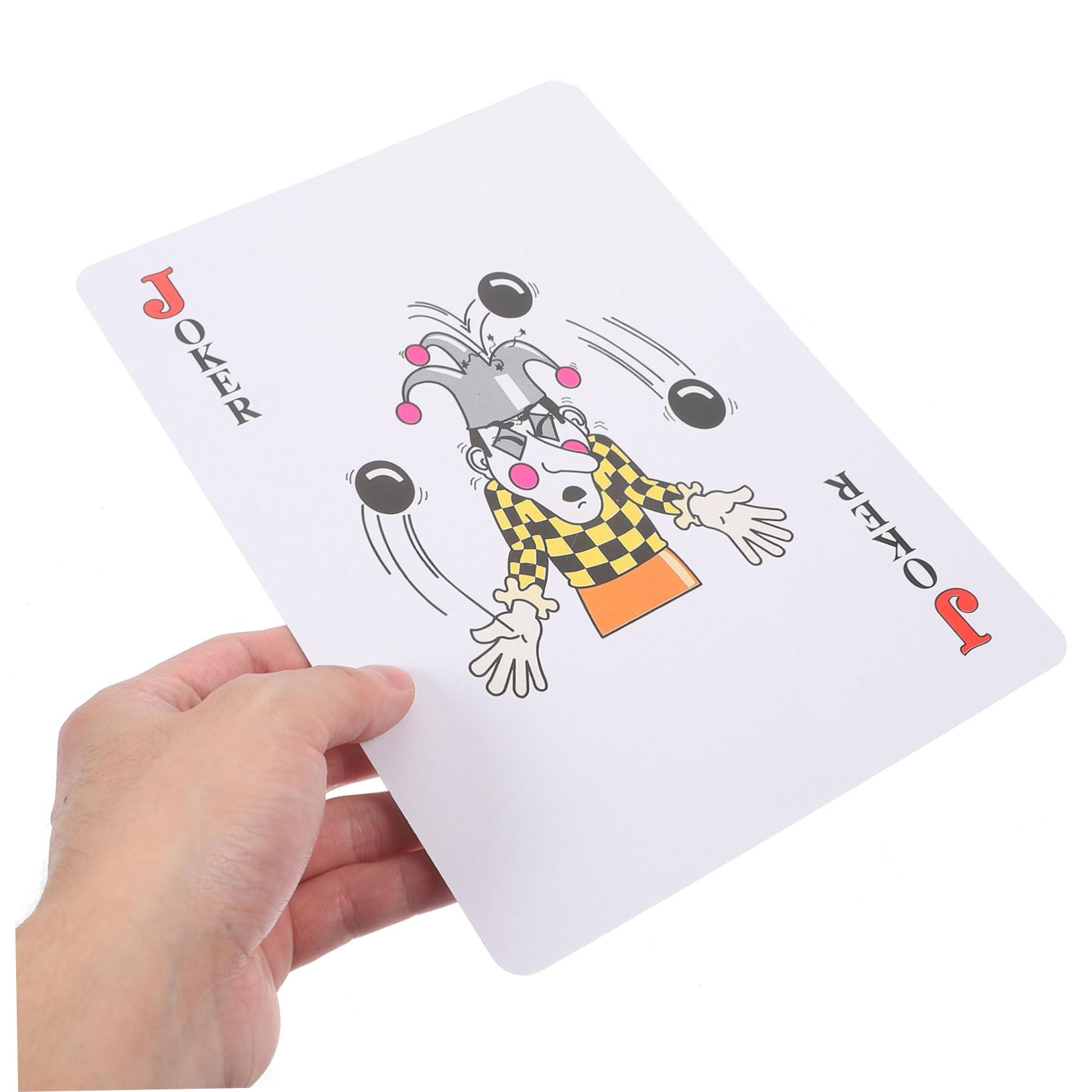 Yardwe Carte da Poker Grandi a Caratteri Grandi, Set Bianco | Carta Patinata, Finitura Liscia, Formato Portatile, per Casa e Esterni, per Adulti