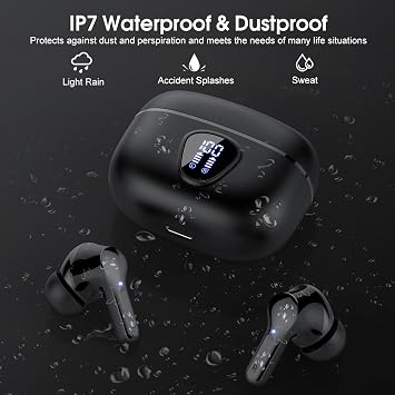 Wireless Earbuds, Bluetooth 5.4 Headphones HiFi Stereo, Bluetooth Earbuds