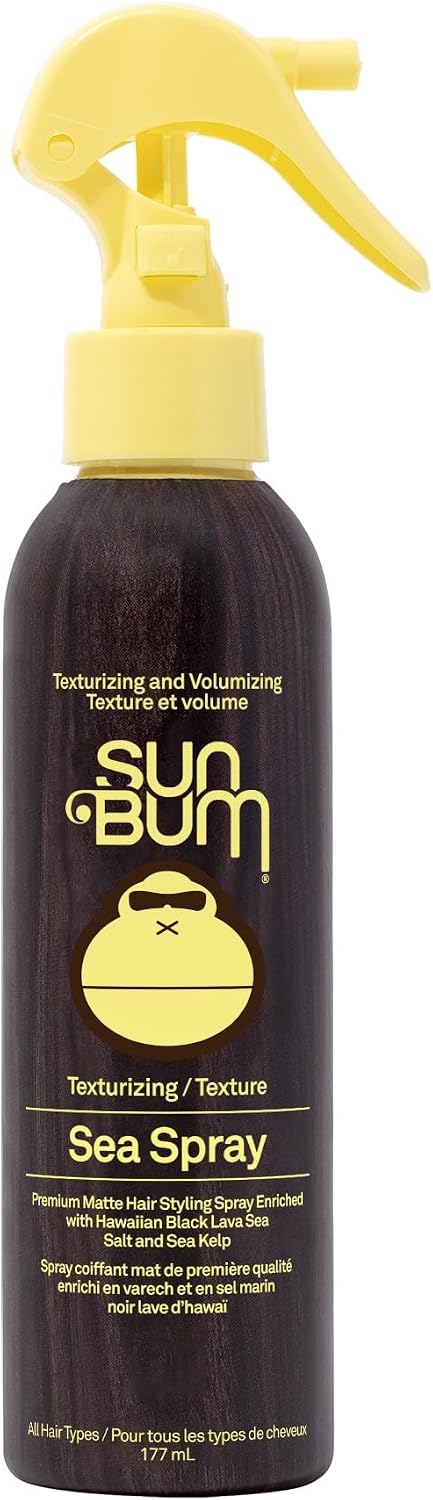 Sun Bum Beach Formula Texturizing and Volumizing Sea Spray, Matte Finish, Medium Hold, Frizz Control, Paraben Free, Gluten Free, Vegan, 177 mL Spray Bottle, 1 Count