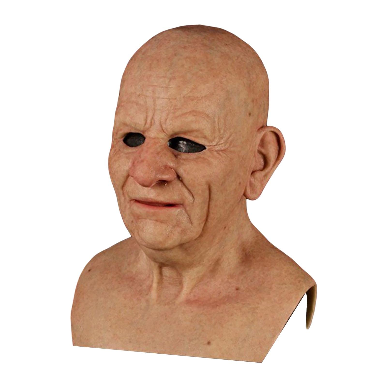 ojiva Realistic Old Man Mask Latex Mask for Festival Cosplay Bald Male-picture-24